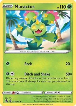 Maractus — SWSH08: Fusion Strike Pokémon TCG card by Kouki Saitou