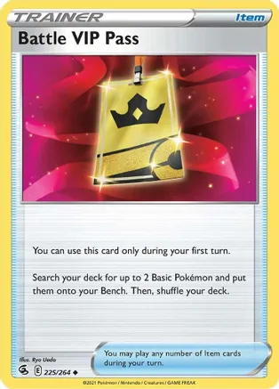 Battle VIP Pass — SWSH08: Fusion Strike Pokémon TCG card by Ryo Ueda