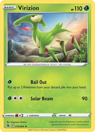 Virizion — SWSH08: Fusion Strike Pokémon TCG card by Kagemaru Himeno