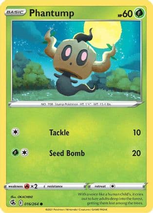 Phantump — SWSH08: Fusion Strike Pokémon TCG card by AKIRA EGAWA