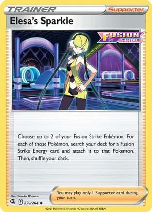 Elesa's Sparkle — SWSH08: Fusion Strike Pokémon TCG card by Yusuke Ohmura