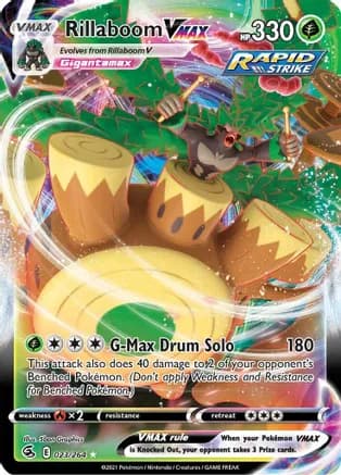 Rillaboom VMAX — SWSH08: Fusion Strike Pokémon TCG card by 5ban Graphics
