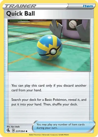Quick Ball — SWSH08: Fusion Strike Pokémon TCG card by Ryo Ueda