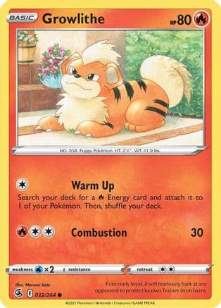 Growlithe — SWSH08: Fusion Strike Pokémon TCG card by Narumi Sato