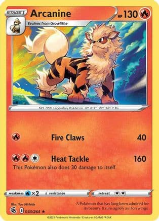 Arcanine — SWSH08: Fusion Strike Pokémon TCG card by Yuu Nishida