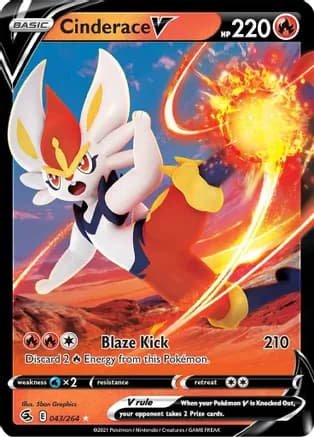 Cinderace V (43) — SWSH08: Fusion Strike