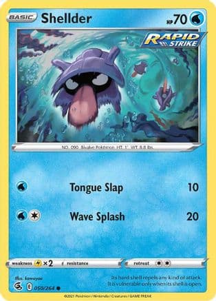 Shellder — SWSH08: Fusion Strike Pokémon TCG card by kawayoo