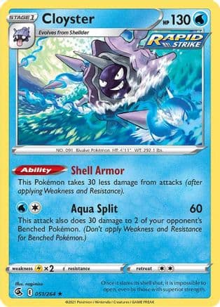 Cloyster — SWSH08: Fusion Strike Pokémon TCG card by nagimiso
