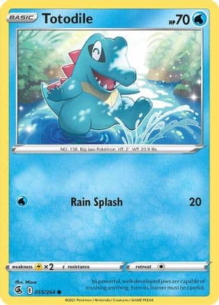 Totodile — SWSH08: Fusion Strike Pokémon TCG card by Mizue