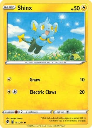 Shinx — SWSH08: Fusion Strike Pokémon TCG card by Naoyo Kimura