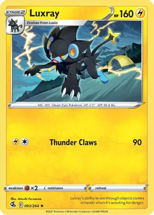 Luxray — SWSH08: Fusion Strike Pokémon TCG card by Atsushi Furusawa