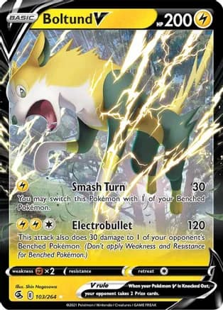 Boltund V — SWSH08: Fusion Strike Pokémon TCG card by Shin Nagasawa