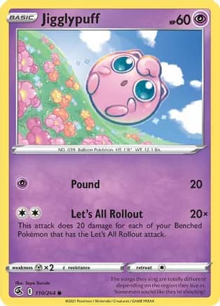 Jigglypuff — SWSH08: Fusion Strike Pokémon TCG card by Saya Tsuruta