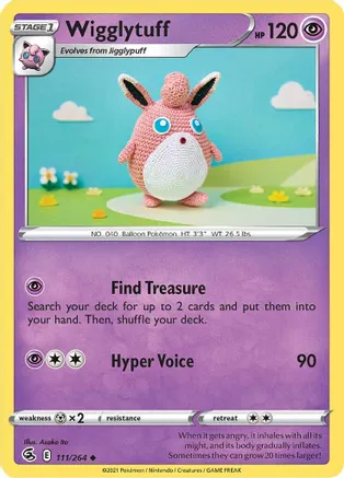 Wigglytuff — SWSH08: Fusion Strike Pokémon TCG card by Asako Ito