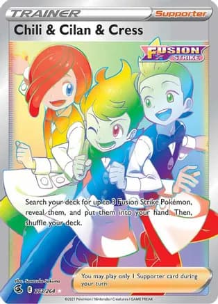 Chili & Cilan & Cress (Secret) — SWSH08: Fusion Strike