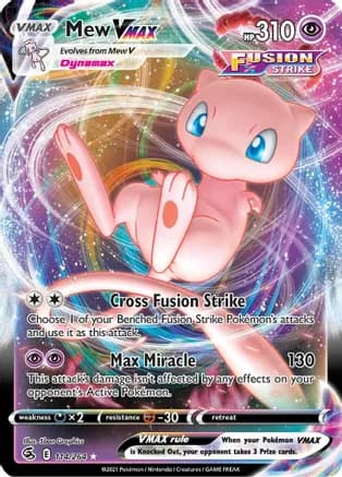 Mew VMAX — SWSH08: Fusion Strike Pokémon TCG card by 5ban Graphics