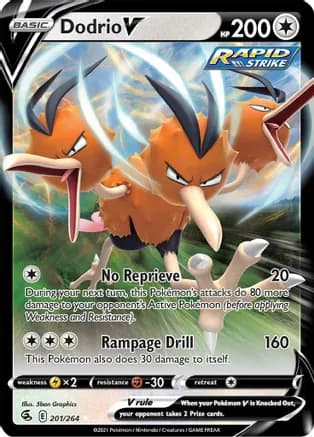 Dodrio V — SWSH08: Fusion Strike Pokémon TCG card by 5ban Graphics