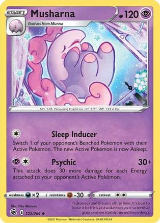 Musharna — SWSH08: Fusion Strike Pokémon TCG card by Tika Matsuno