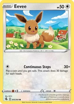 Eevee — SWSH08: Fusion Strike Pokémon TCG card by 0313