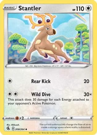 Stantler — SWSH08: Fusion Strike Pokémon TCG card by Shibuzoh.