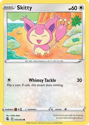 Skitty — SWSH08: Fusion Strike Pokémon TCG card by Yukiko Baba