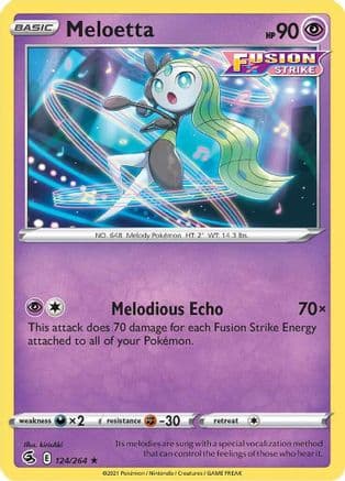 Meloetta — SWSH08: Fusion Strike Pokémon TCG card by kirisAki