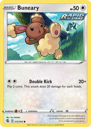 Buneary — SWSH08: Fusion Strike Pokémon TCG card by Yuu Nishida