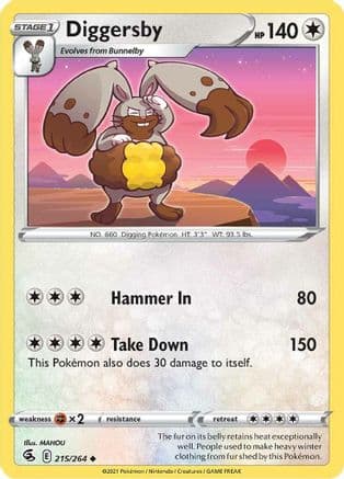 Diggersby — SWSH08: Fusion Strike Pokémon TCG card by MAHOU