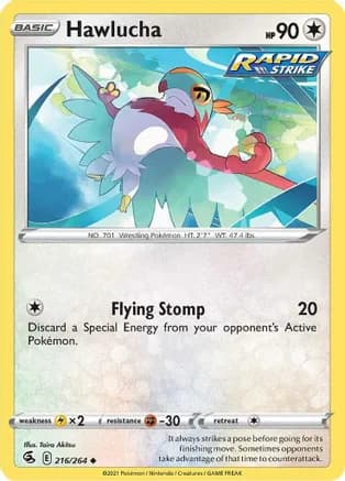 Hawlucha — SWSH08: Fusion Strike Pokémon TCG card by Taira Akitsu