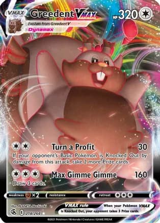 Greedent VMAX — SWSH08: Fusion Strike Pokémon TCG card by PLANETA Mochizuki