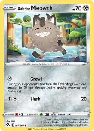Galarian Meowth — SWSH08: Fusion Strike Pokémon TCG card by 0313