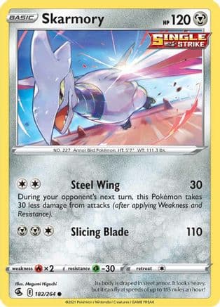 Skarmory — SWSH08: Fusion Strike Pokémon TCG card by Megumi Higuchi