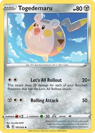 Togedemaru — SWSH08: Fusion Strike Pokémon TCG card by Oswaldo KATO