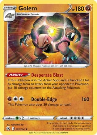 Golem — SWSH08: Fusion Strike Pokémon TCG card by KEIICHIRO ITO