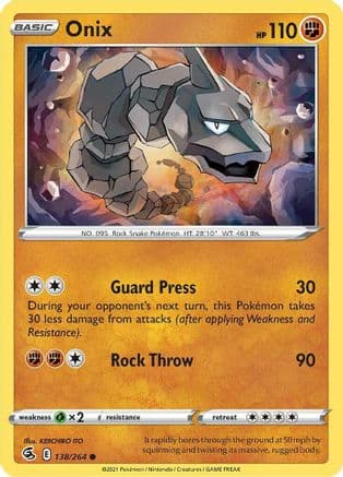 Onix — SWSH08: Fusion Strike Pokémon TCG card by KEIICHIRO ITO