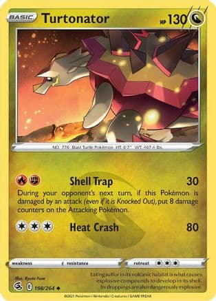 Turtonator — SWSH08: Fusion Strike Pokémon TCG card by Ryuta Fuse