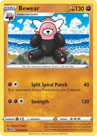 Bewear — SWSH08: Fusion Strike Pokémon TCG card by Shigenori Negishi