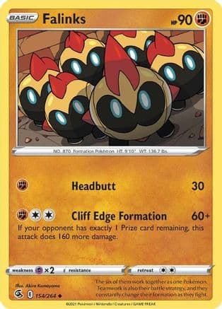 Falinks (154) — SWSH08: Fusion Strike Pokémon TCG card by Akira Komayama