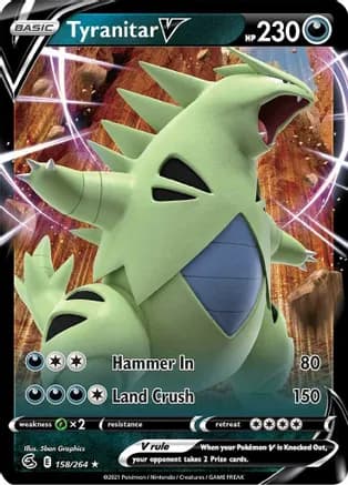 Tyranitar V — SWSH08: Fusion Strike Pokémon TCG card by 5ban Graphics