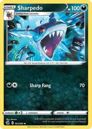 Sharpedo — SWSH08: Fusion Strike Pokémon TCG card by Hasuno