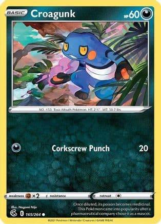 Croagunk — SWSH08: Fusion Strike Pokémon TCG card by Nagomi Nijo