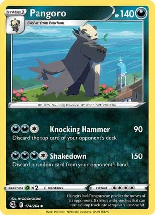 Pangoro — SWSH08: Fusion Strike Pokémon TCG card by HYOGONOSUKE