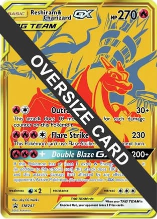 Reshiram & Charizard GX - SM247 — Jumbo Cards