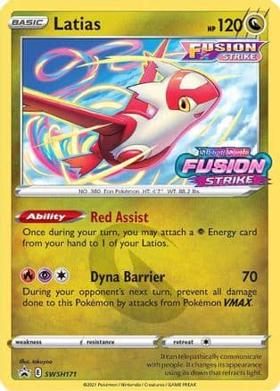 Latias - SWSH171 (Prerelease) — SWSH: Sword & Shield Promo Cards Pokémon TCG card by Tetsuya Toyama