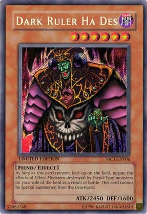Dark Ruler Ha Des — Yu-Gi-Oh! card