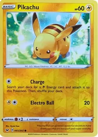 Pikachu - 065/202 (Reverse Cosmos Holo) — Miscellaneous Cards & Products
