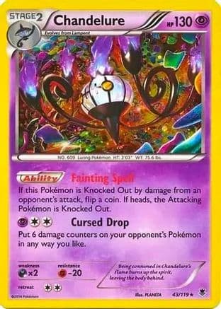 Chandelure - 43/119 (Cosmos Holo) — Blister Exclusives Pokémon TCG card by PLANETA