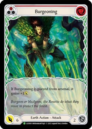 Burgeoning (Red) - LGS069 — Flesh and Blood: Promo Cards