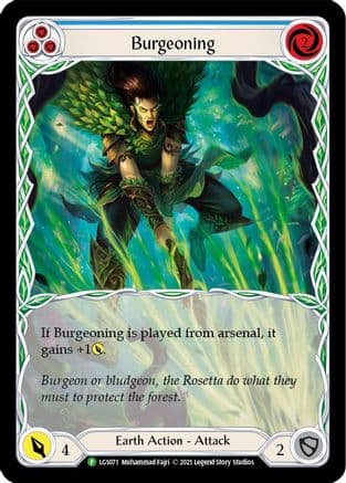 Burgeoning (Blue) - LGS071 — Flesh and Blood: Promo Cards
