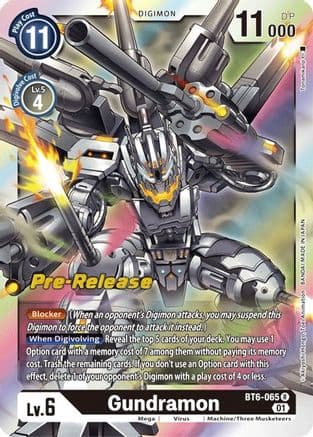 Gundramon — Double Diamond Pre-Release Cards